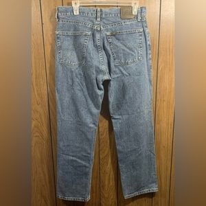 Mens Lee Relaxed Fit Blue Denim Jeans Size 32x29